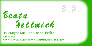beata hellmich business card
